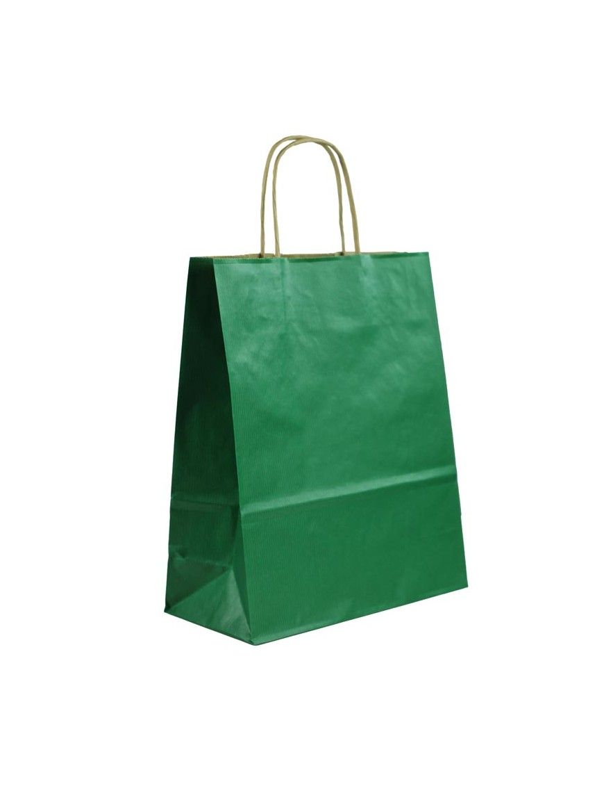 BOLSA KRAFT VERDE "L" 32+14x40