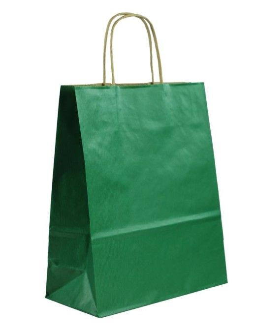 BOLSA KRAFT VERDE "L" 32+14x40