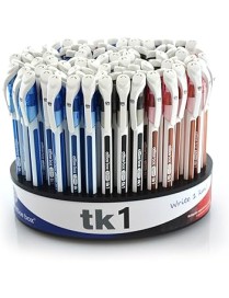 BOLIGRAFO ANTIBACTERIANO TK128 AZUL BOTE /50