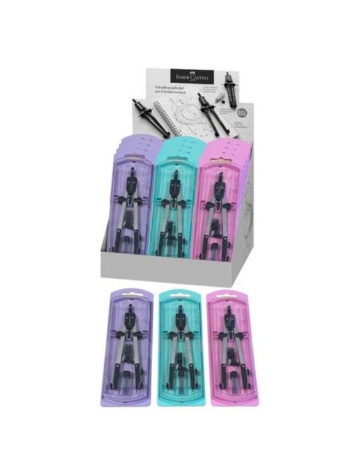 COMPAS FABER CASTELL AJUSTE RAPIDO 32722 PASTEL