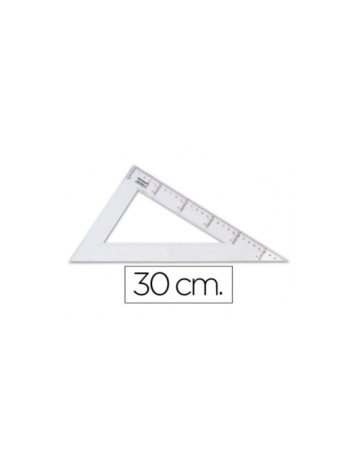 CARTABON 30CM SIN BISEL TRANSP