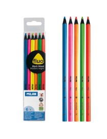 LAPICES FLUOR 6 COLORES MILAN