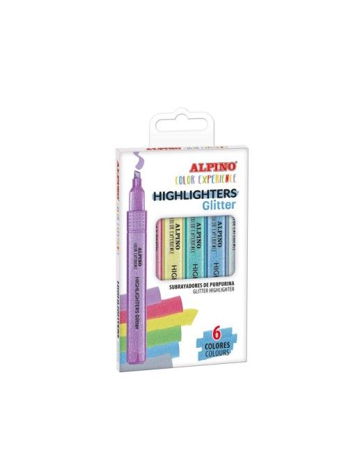 ESTUCHE SUBRAYADOR EXPERIENCE GLIETER 6 UDS