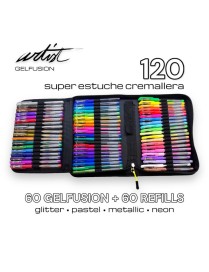 SET 60 BOLIS GEL 0,8MM Y 60 RECAMBIOS ,5 TINTAS