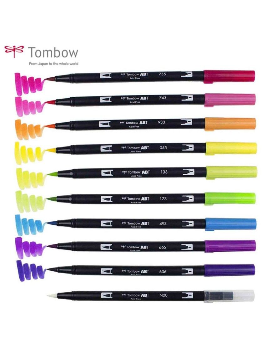ROTULADOR TOMBOW PINCEL DOBLE PUNTA