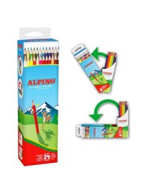 ALPINO CAJA DE 24 LAPICES DE COLORES FLIPBOX
