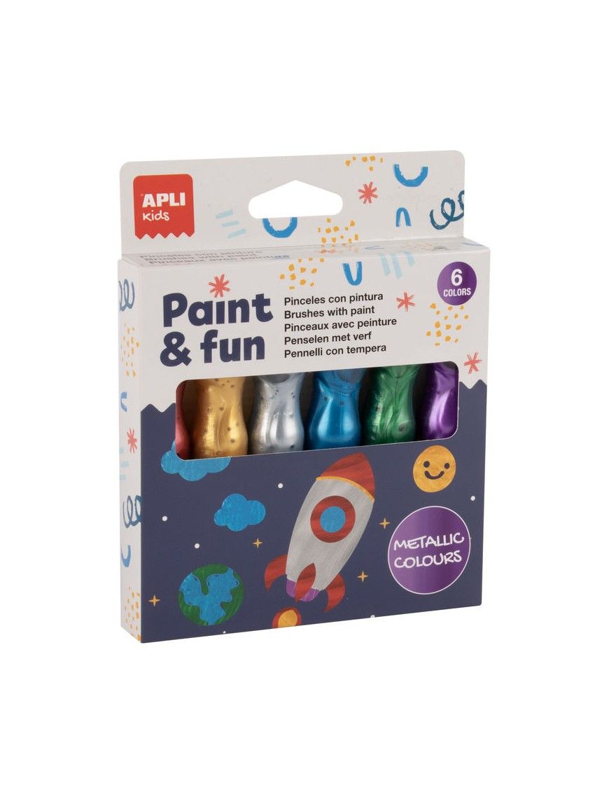 TEMPERA PINCEL METALIZADOS PAINT FUN