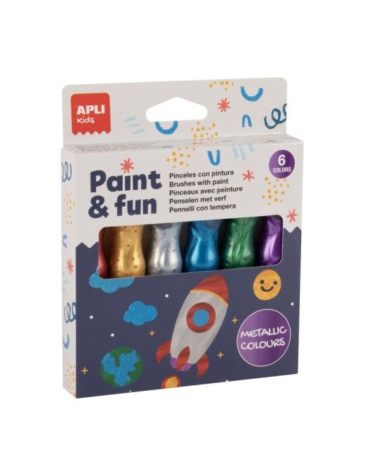TEMPERA PINCEL METALIZADOS PAINT FUN
