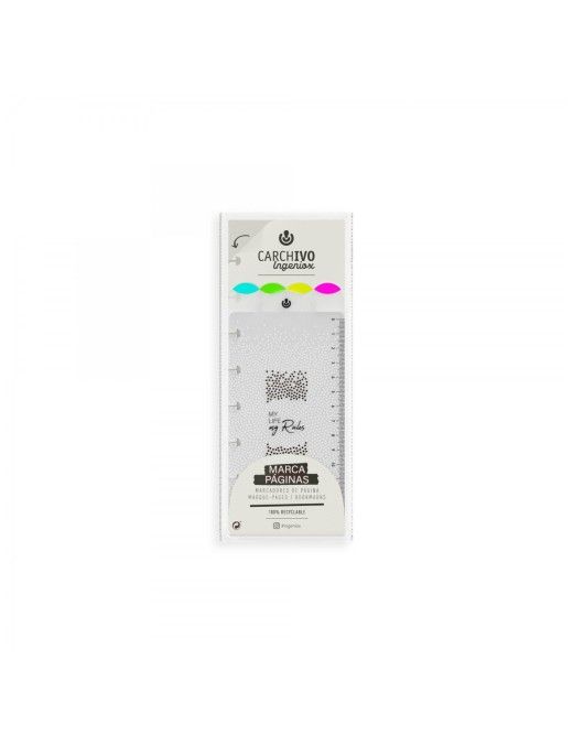 MARCAPAGINAS INGENIOX PP TRANS/NEON 4 POSICIONES