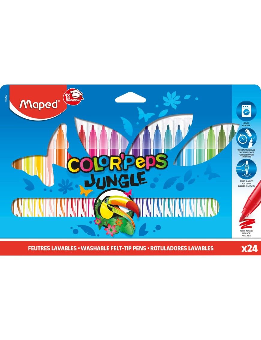 ROTULADOR MAPED JUNGLE 24 UDS