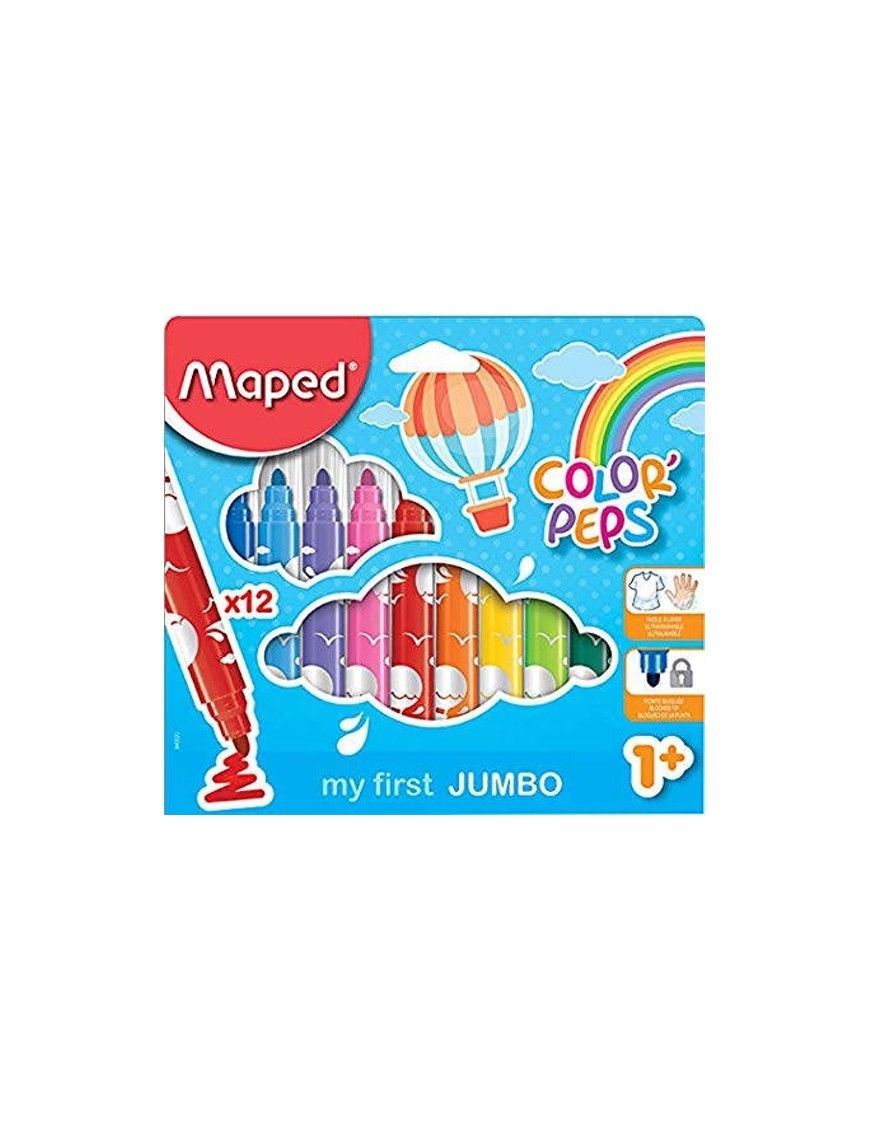 ROTULADORES CLOLOR PEPS JUMBO 12 MAPED