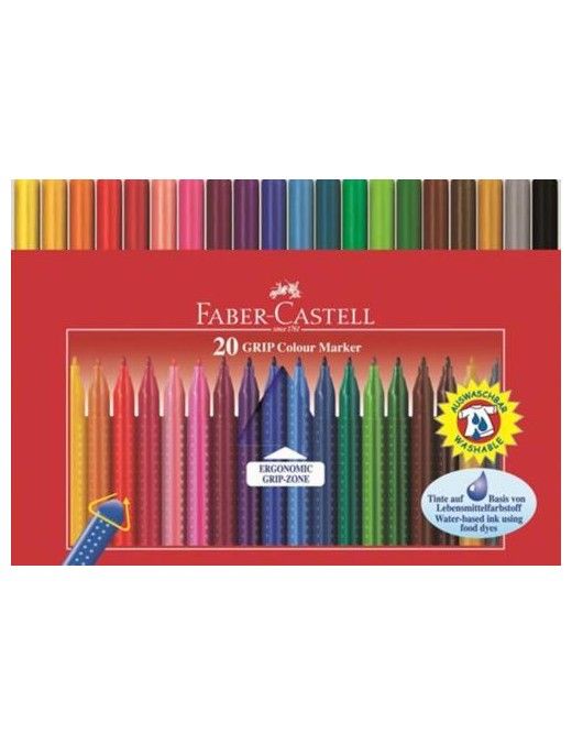 CAJA ROTULADOR FABER GRIP 20