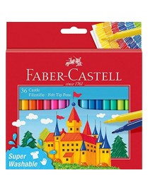 EST CARTON ROTULADOR FABER ROJO 36