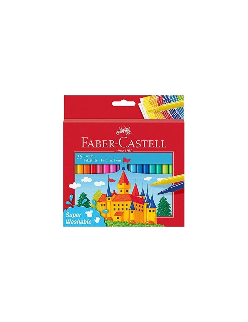 EST CARTON ROTULADOR FABER ROJO 36