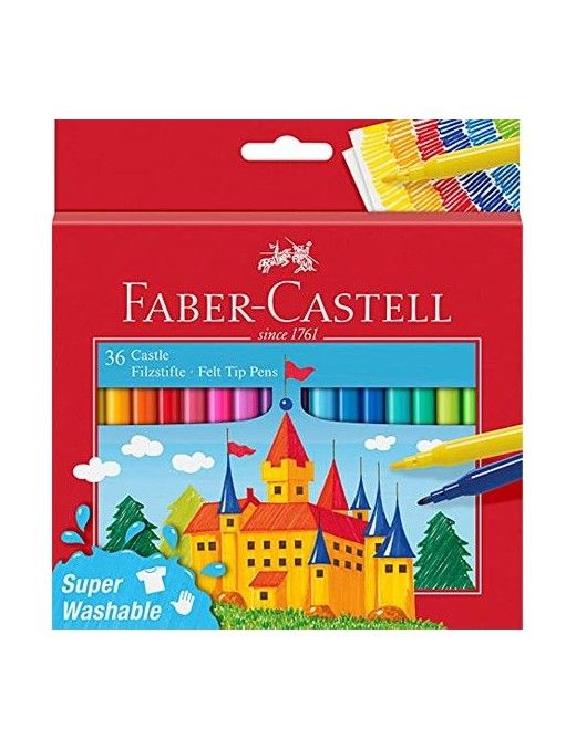 EST CARTON ROTULADOR FABER ROJO 36