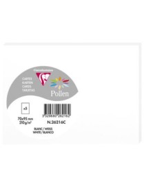 PAQ. 5 TARJETAS BLANCO 70X95