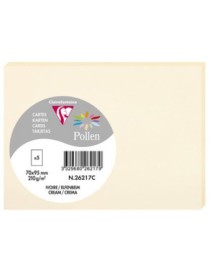 PAQ. 5 TARJETAS MARFIL 70X95