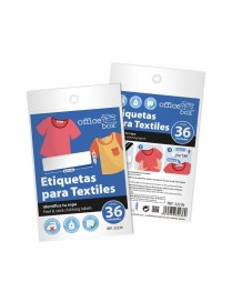 ETIQUETAS TEXTILES 4.5X1.2 MM BLOSA 36 NO PLANCHA