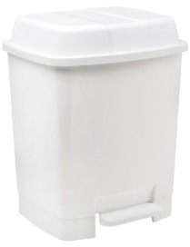 PAPELERA PEDAL 22 LITROS BLANCA