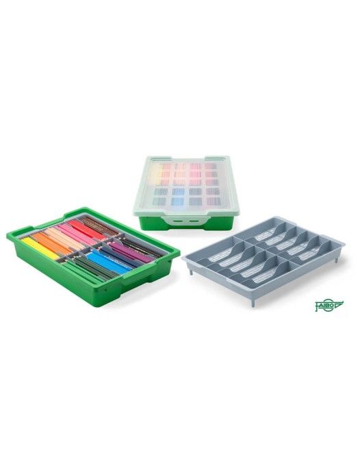 CUBETA PEQUEÑA CON TAPA+BANDEJA 12 DEPARTAMENTOS