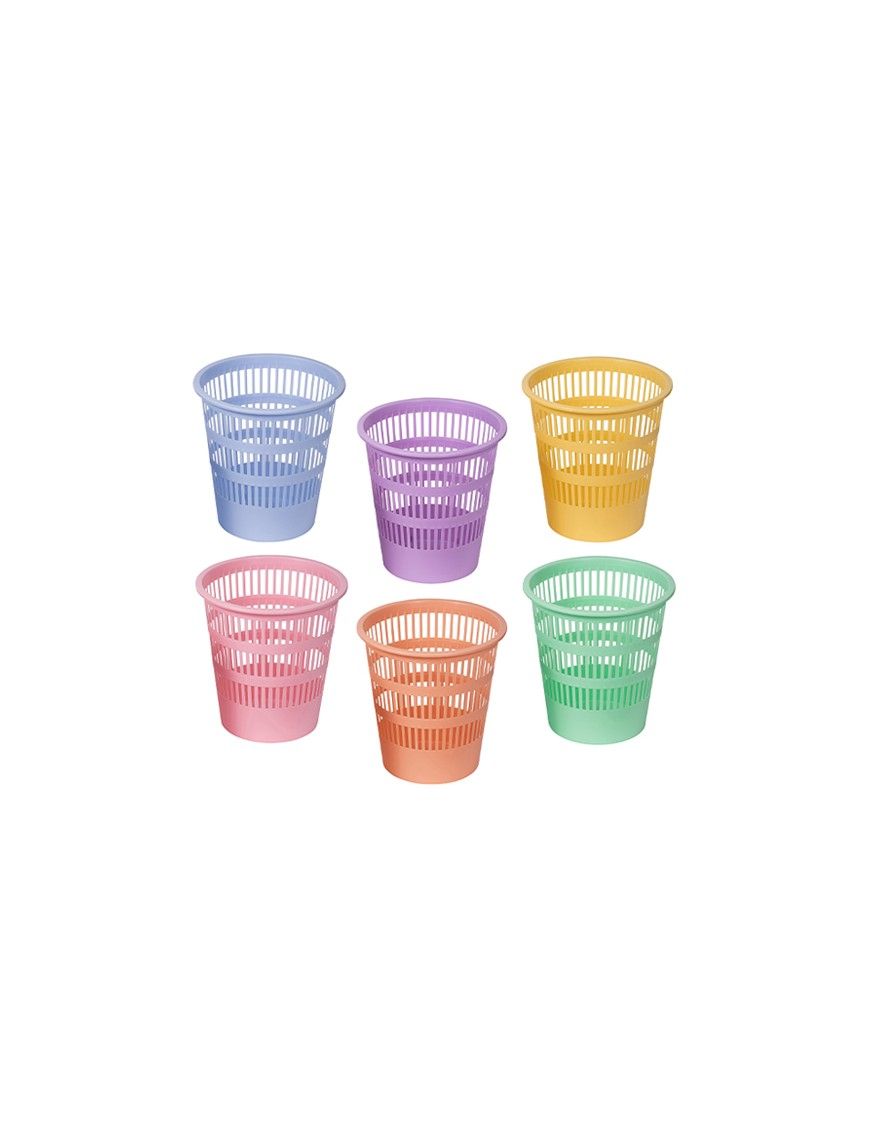 PAPELERA REJILLA COLORES PASTEL FAIBO
