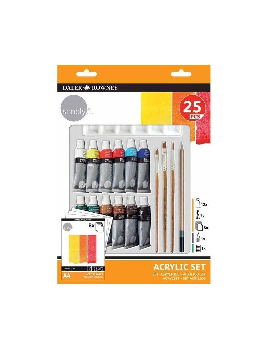 SET PINTURA ACRYLICA 25 PZS DALER ROWNEY