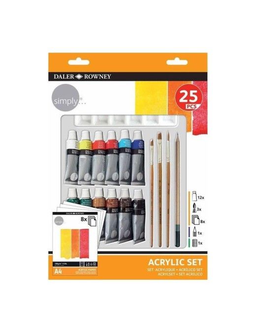 SET PINTURA ACRYLICA 25 PZS DALER ROWNEY