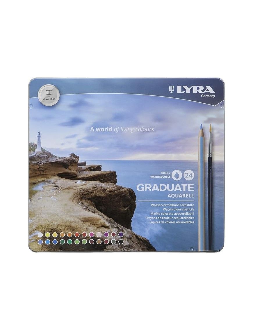 LYRA GRADUATE AQUARELL Est. metal 24 uds.