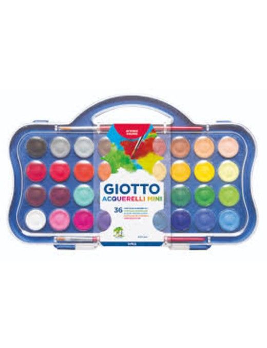ESTUCHE 36 GIOTTO ACUARELAS 23 MM