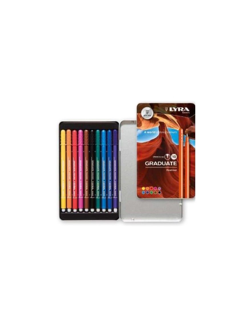 LYRA GRADUATTE FINELINER EST METAL 10 UDS