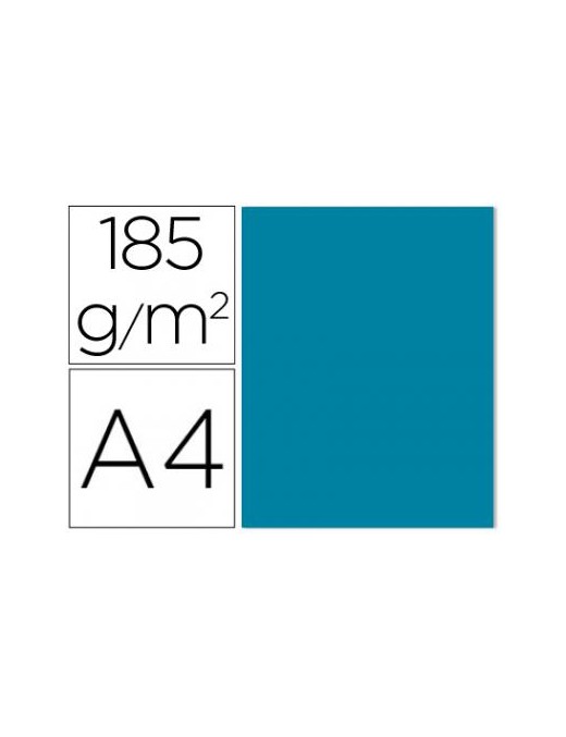 CARTULINA A4 AZUL CARIBE IRIS 185 G Nº 26