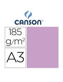 CARTULINA A3 LILA CANSON IRIS 185GR