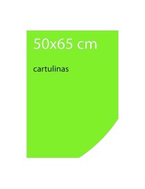 CARTULINA VERDE FLUOR 50X65 IRIS 185GR.