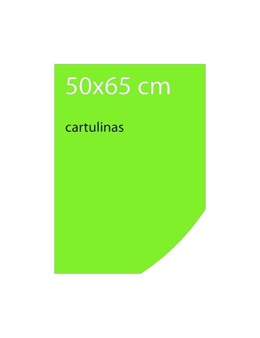 CARTULINA VERDE FLUOR 50X65 IRIS 185GR.