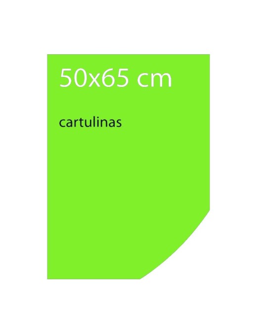 CARTULINA VERDE FLUOR 50X65 IRIS 185GR.