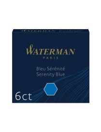 RECAMBIO PLUMA WATERMAN 6UDS CORTO AZUL