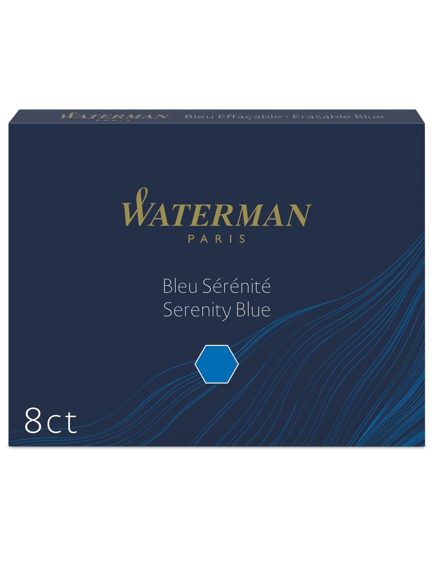 RECAMBIO PLUMA WATERMAN 8UDS LARGO AZUL
