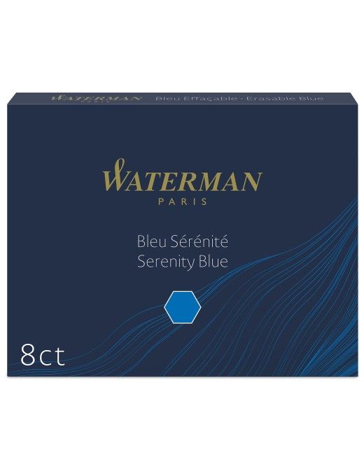 RECAMBIO PLUMA WATERMAN 8UDS LARGO AZUL
