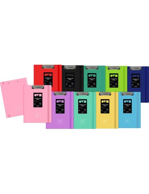 CARP A4 C/PINZA SUP UNEQ MINIMAL SURTIDO