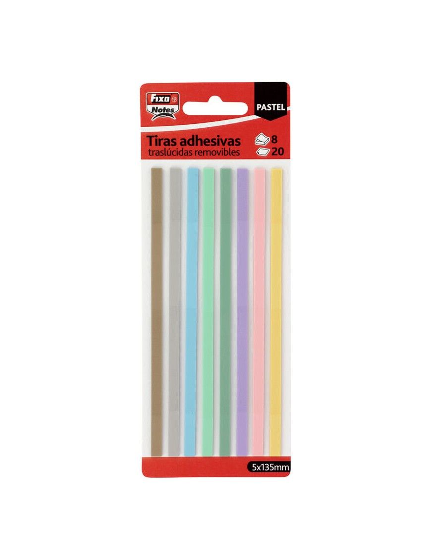 PACK TIRAS ADH. PASTEL 20H 5X135MM FIXO