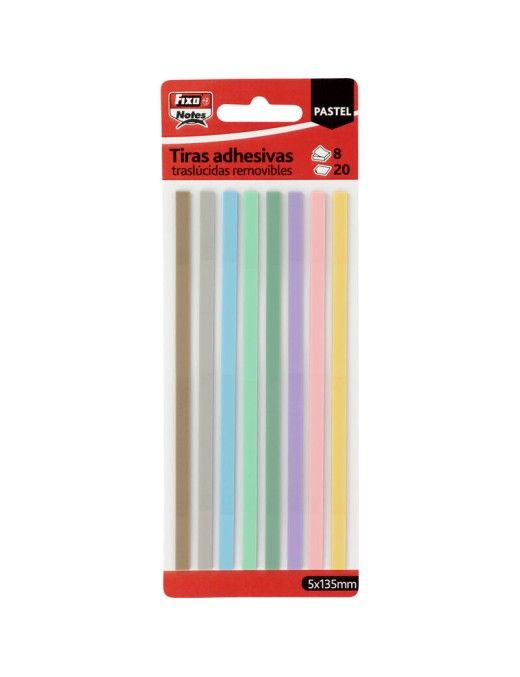 PACK TIRAS ADH. PASTEL 20H 5X135MM FIXO