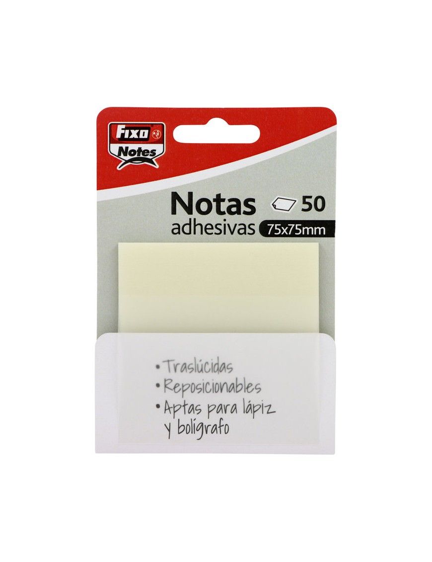 PACK 50 NOTAS ADHESIVAS 75X75 TRANSPARENTE