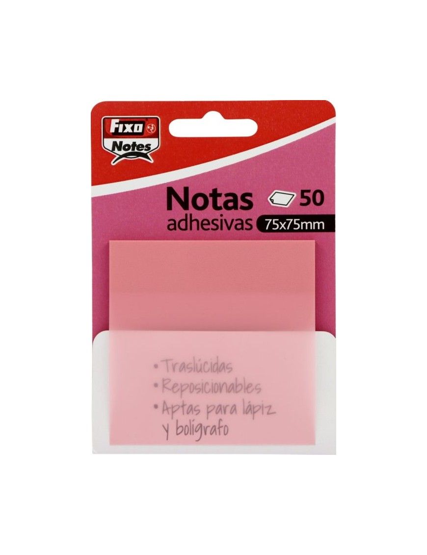 PACK 50 NOTAS ADHESIVAS 75X75 ROSA PASTEL