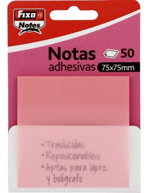 PACK 50 NOTAS ADHESIVAS 75X75 ROSA PASTEL