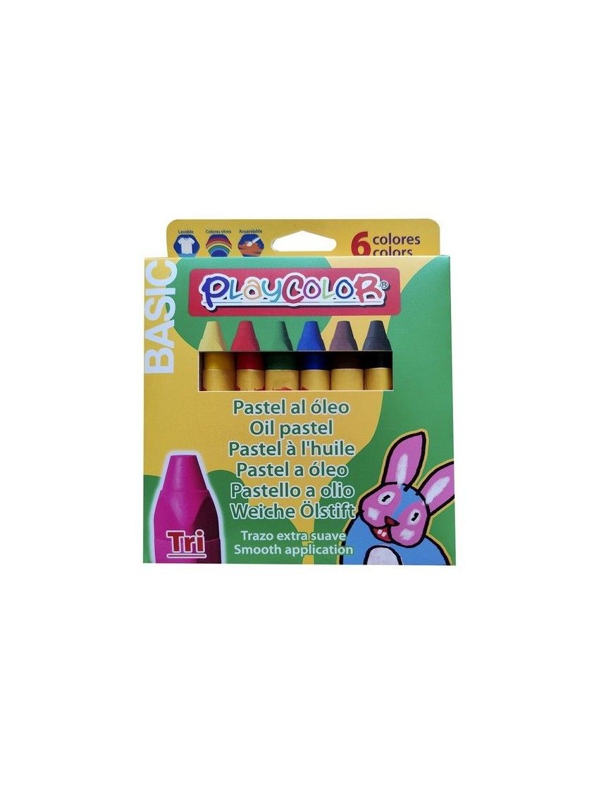 PLAYCOLOR PASTEL AL OLEO BASIC 6 COLORES