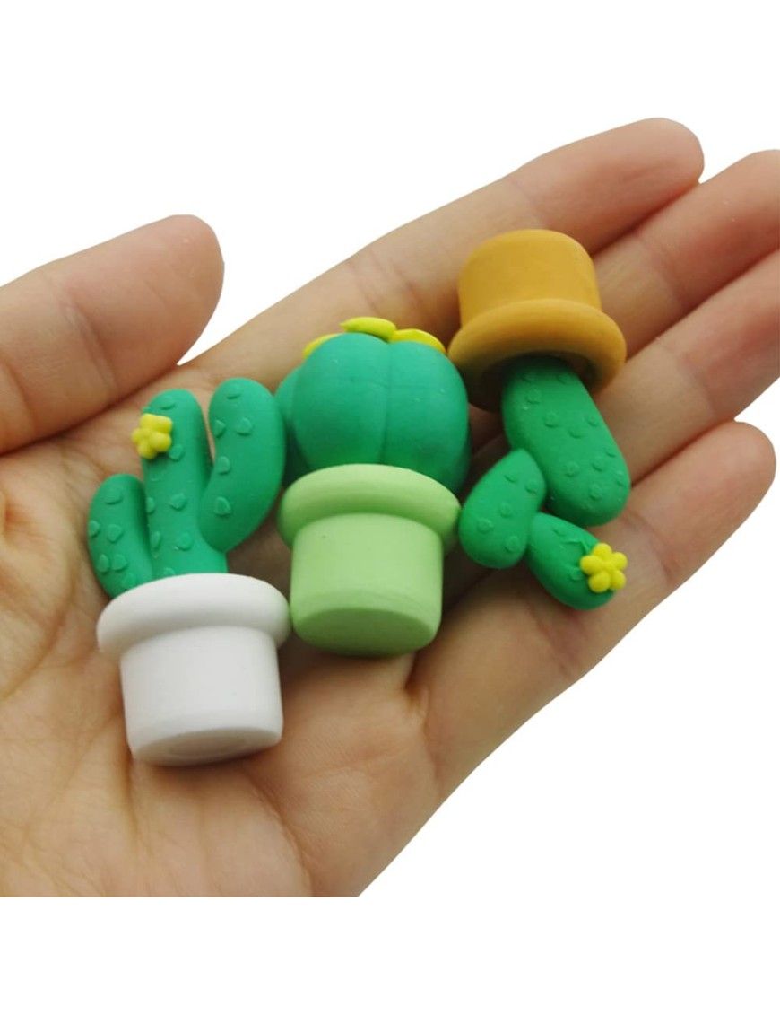 COL. CACTUS GOMA CON MACETA - EXP. 24 PCS