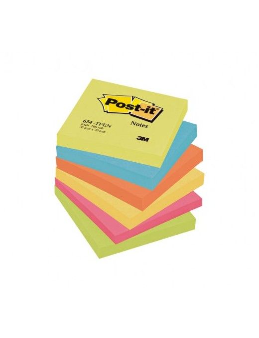 POST-IT BLOCS NOTAS 654 GAMA ENERGETIC NEÓN 76X76