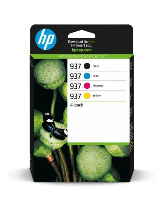 PACK 4 CARTUCHOS HP 937 NEGRO Y COLOR 6C400NE
