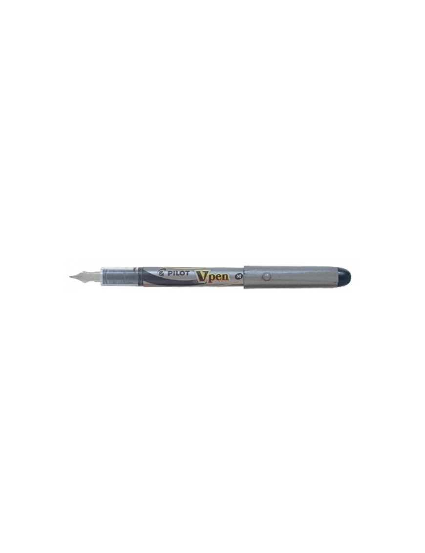 PILOT PLUMA V-PEN SILVER NEGRO SVP-4M
