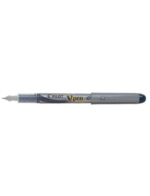 PILOT PLUMA V-PEN SILVER NEGRO SVP-4M